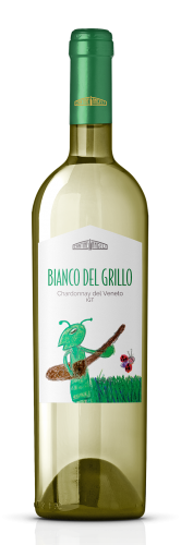 Bottiglia di vino bianco Chardonnay del Grillo, in vendita presso Cantine Angeli